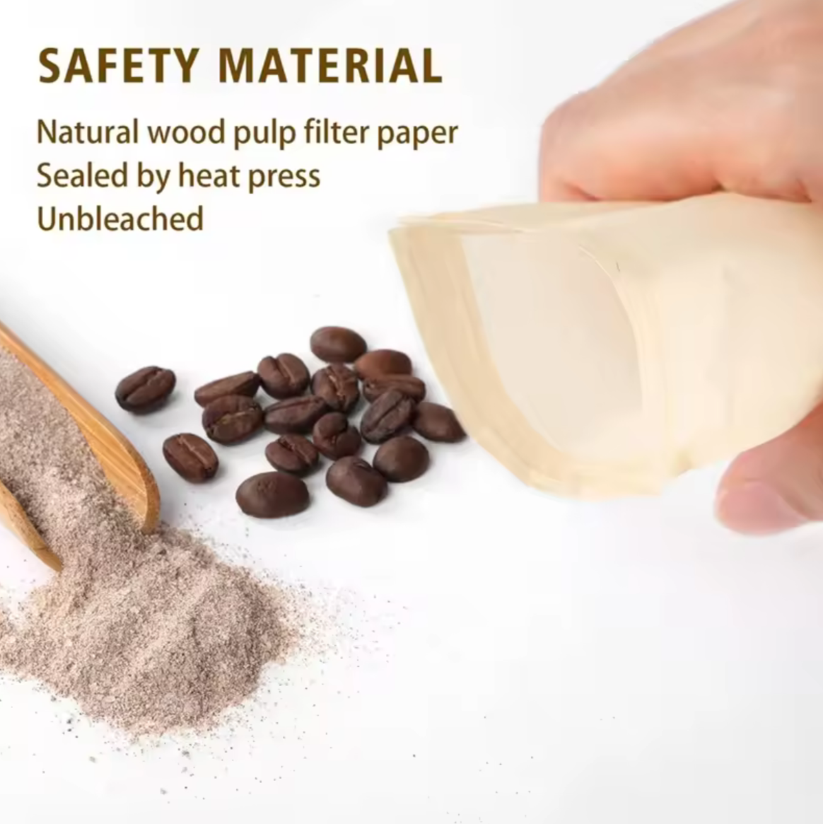 100pc Drawstring Paper Tea Bag Filters