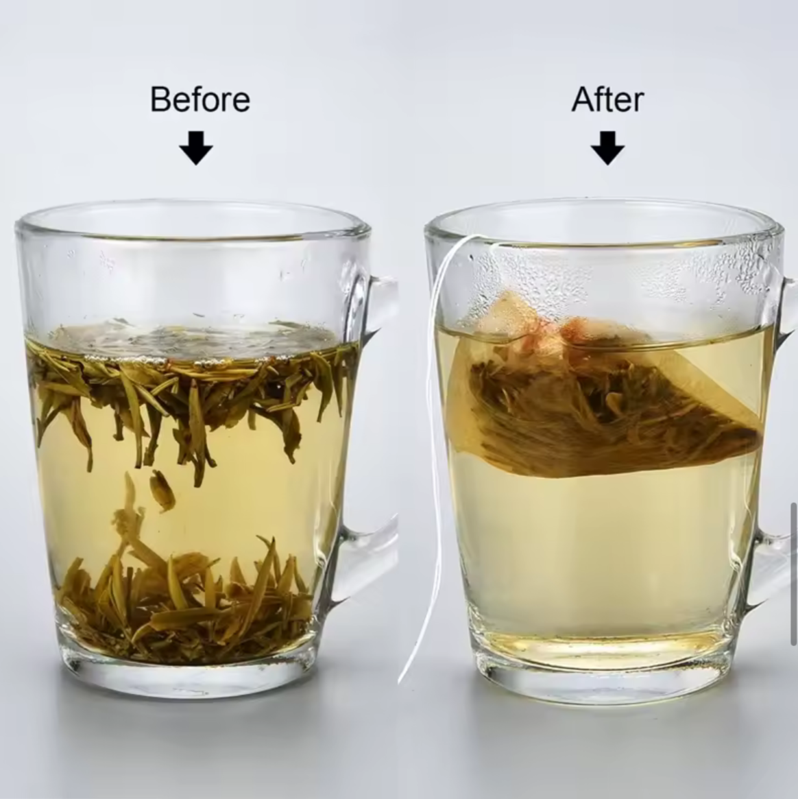 100pc Drawstring Paper Tea Bag Filters